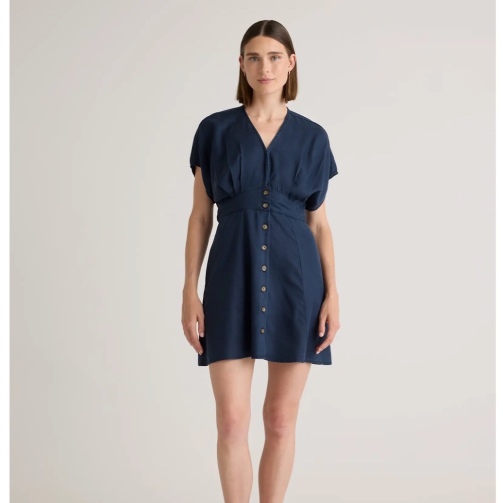 Vintage Wash Tencel Button Front Dress